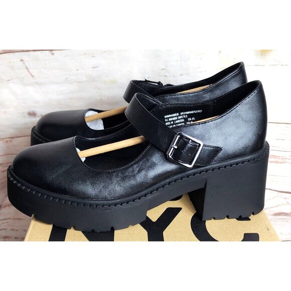 Madden NYC Mary Jane Lug Black Size 8.5 Stylish, Breathable & Eco-Friendly Shoes - Picture 4 of 16